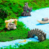Imitation Moss Miniature Fairy Garden Accessories,Miniature Pond Lawn Garden Ornament Figurines, Mini Lighthouse Water Well Bridge Figurines, Micr...