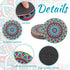 6 Pcs Boho Plant Pot Mat Absorbent Non Slip Pot Plant Pad Round Plant Coaster Mat Gardening Indoor Outdoor Flower Plant Protect Mat for Table Desk...