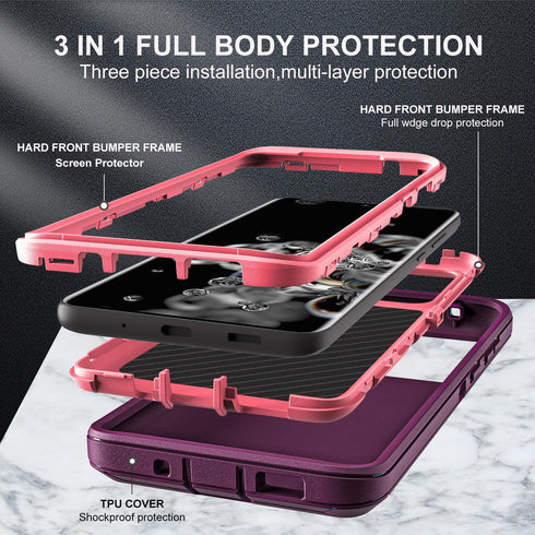 for Samsung Galaxy S20 Ultra Case, Military Grade Shockproof/Drop Proof/Dust Proof Case with 2Pcs Self Healing Flexible TPU Screen Protector & Cam...