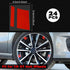 24 Pcs Wheel Rims Decal Stripes Reflective Car Stickers Wheel Hub Stickers Automotive Decals for 18-21 Inch Wheels Tire Rim Safety Automotive Exte...