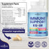 8 in 1 Immune Support Booster Supplement with Echinacea, Vitamin C and Zinc 50mg, Vitamin D 5000 IU, Turmeric Curcumin & Ginger, B6, Elderberry 60...