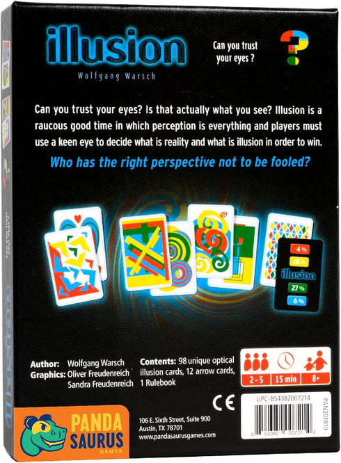 Pandasaurus Games Illusion , Black...