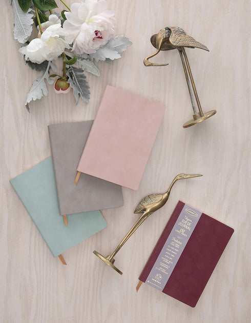 DesignWorks Ink Vegan Suede Flexible Cloth Journal Notebook with 192 Lined Pages and Ribbon Bookmark for Work, Writing, Journaling - 5.75" x 8" Du...