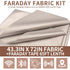 Faraday Fabric?(43"W × 108"L Fabric + 300"L Tape)?Faraday Fabric EMP Proof Military Grade?Faraday Cloth can Block Cellular Signals,WiFi, Bluetooth...