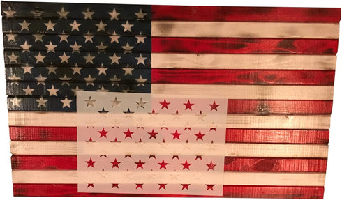 50 Star Stencil Template 10.5 X 15 (Actual Size 10.5 X 14.82) for Making Wood American Flags and Wall Stencils. Made from Thick Reusable 14mil Myl...