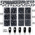 LPBeads 6400 Pieces Hotfix RhinestonesJet Hematite Flat Back 5 Mixed Sizes Crystal Round Glass Gems with Tweezers and Picking Rhinestones Pen...