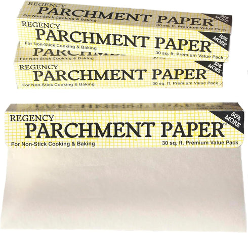 Regency Wraps Parchment Paper For Non-Stick Cooking and Baking, Lining Cookie Sheets, Cake Pans, Air Fryer and Microwave safe, Greaseproof, white,...