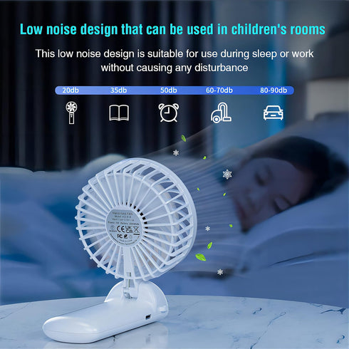 Handheld Fan, Mini Portable Fan with lanyard?4 Speeds Level Personal Fan, 180 Degree Foldable Desk Fan for Travel Outdoor Office Household...