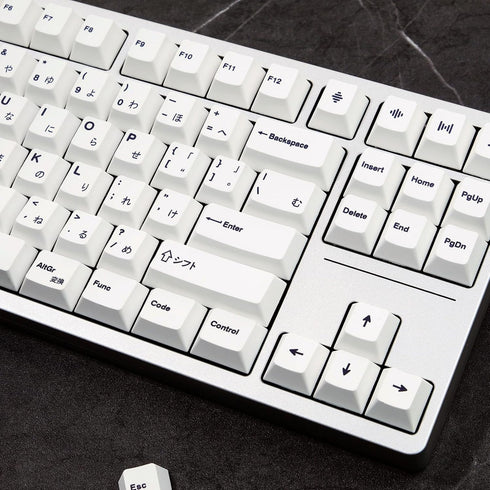 135 keys PBT Japanese Keycaps Cherry Profile DYE-Sub White Theme Minimalist Style Suitable for Mechanical Keyboard...