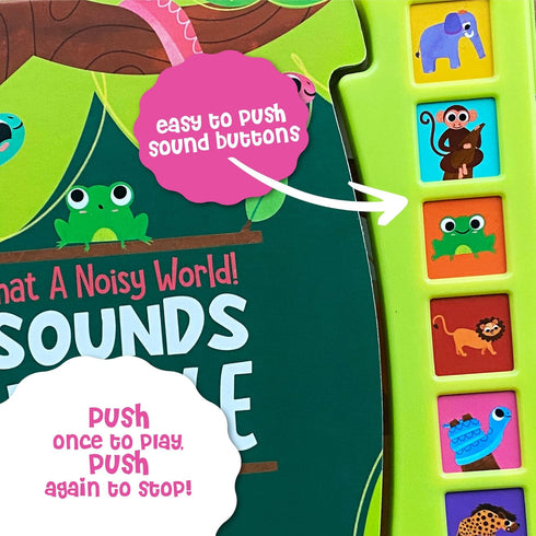 What A Noisy World! - Sounds of Jungle - Sound Books for Toddlers - Musical Book with 6 Different Sounds...