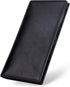 VISOUL Mens Leather Long Checkbook Bifold Wallets with RFID Blocking, Breast Pocket Tall Billfold Secretary Wallet for Men with Card Slots (Black)...