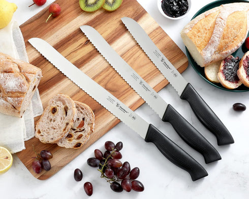 Cusine Pro, 10 inch Bread Knife, Serrated Knife Wave Razor-Sharp Blade Comfortable Grip Dishwasher Safe, NSF Certified...