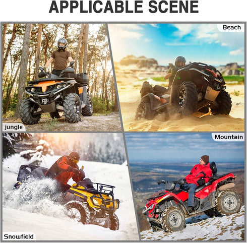 ATV Seat Cover Waterproof 420D Polyester Oxford, Compatible with Most ATV for Sportsman, Rancher, Foreman, Scrambler, Black...
