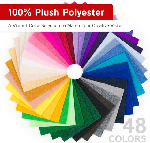 The Felt Store Craft Felt Assorted Sheets - 9" x 12" - 25-piece Pack- Craft Fabric for DIY Arts & Crafts, Decorations - Soft and Durable Craft Fel...