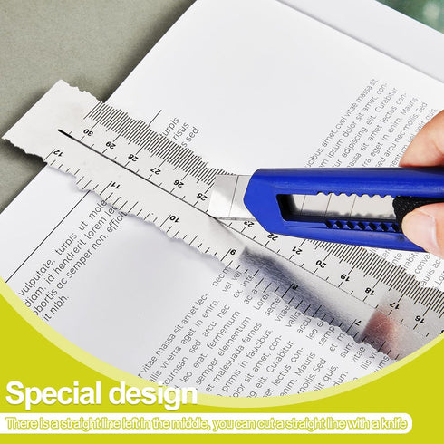 Henoyso 7 Pcs Metal Paper Tearing Ruler Deckle Edge Ruler Craft Ruler Stainless Steel Paper Cut Tool 12 Inch Irregular Edges Ruler Measurements To...