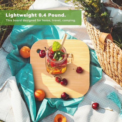 Small Bamboo Wood Cutting Board 8"Mini Lightweight Wooden chopping boards for Fruit, Vegetable, Camping Trip....