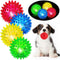 Light Up Squeaky Dog Balls: Led Dog Balls for Aggressive Chewers Puppy Chew Toys for Teething - Spikey Dog Balls for Small, Medium, Large Dogs...