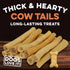 BRUTUS & BARNABY 100% Natural Cow Tails Dog Treat - Our Healthy Cow Tails for Dogs are Easy to Digest, Chemical & Hormone Free - Thick & Hearty Ch...