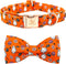 Elegant little tail Halloween Dog Collar, Fall Dog Collar Orange Pumpkin Holiday Pet Dog Collar Dog Bow Collar Pet Durable Adjustable Girl Boy Dog...