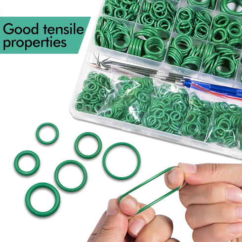 595 Pcs Metric and SAE Air Conditioning O-Ring Kit for Automotive A/C, Compressor and Professional Faucet Plumbing Seal Orings Repair with O-Ring ...