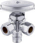 (Pack of 2) EFIELD Multi-turn Dual Outlet Angle Stop Valve, Multi-Turn, 1/2" Expansion F1960 Pex-a Pipe Inlet x (3/8 inch x 3/8 inch) Compression ...
