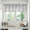 FMFUNCTEX Gray-White Kitchen Valance Curtain 15-inches Length Blossom Print Canvas Window Curtain Valance for Cafe Floral Botanical Pattern Window...