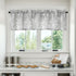 FMFUNCTEX Gray-White Kitchen Valance Curtain 15-inches Length Blossom Print Canvas Window Curtain Valance for Cafe Floral Botanical Pattern Window...