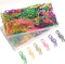 Outus 200 Pcs Music Paper Clips 6 Colors Metal Musical Notes Paper Clips Treble Clef Paper Clips Funny Music Teacher Gifts for Desk Bookmark Offic...