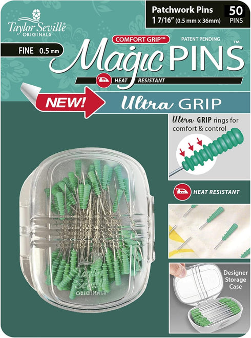 Taylor Seville Magic Pin Ultra Grip Patchwork Fine 50pc...