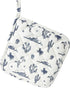 Texas Pot Holder with Blue Horse Cactus Clouds and Sunburst Pattern in Quilted Cotton Texas Gift...