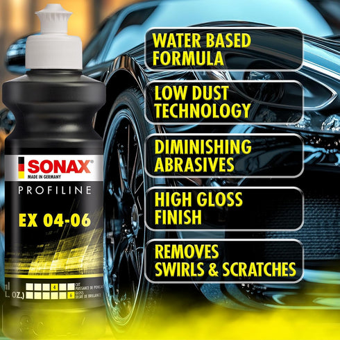 SONAX EX 04-06 Dual Action Polishing Compound | One-Step Medium Cut & High Gloss Finish | Removes Swirls, Water Spots & Oxidation | DA Polisher Sa...