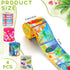 Ceenna 4 Rolls of 20 Yards Summer Ribbon 2.5 Inch Wide Wired Ribbon Flip Flops Surfboards Hibiscus Tropical Leaves Print for DIY Craft Wreath Part...