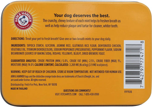 Arm & Hammer for Pets Dental Mints for Dogs, Fresh Breath | Get Fresh Doggie Breath Without Brushing, Way to Fresher Dog Breath | Chicken Flavor, ...