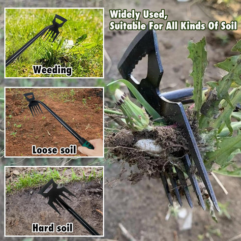 MINGRI Weed Puller Tool, Portable Garden Weeder Tool, Weed Remover Tool, Hand Weeding Tool with Gloves, Manganese Steel Forged Hand Weeder, Uproot...