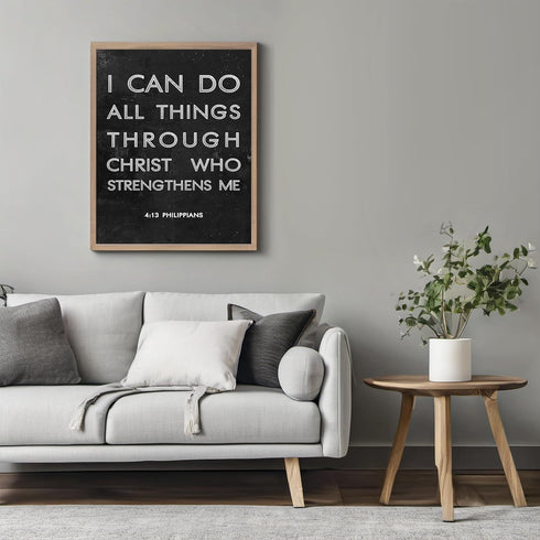 Posterizer 1 pcs-i can do all things through Christ-Bible verse-Religious Posters-Motivational & Inspirational Art-Gifts for Christians-Living Roo...
