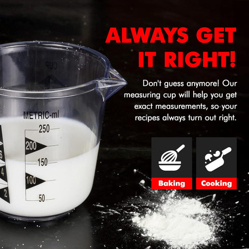 Chef Craft Select Plastic Measuring Cup, 1 Cup Capacity, Clear...