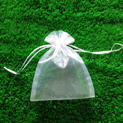 50 PCS 8x12 White Organza Bags - Wedding & Party Gift Bags With Drawstring...