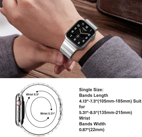 Fitlink Compatible with Apple Watch Bands 42mm 44mm 40mm 38mm, Upgraded Version Stainless Steel Metal Watch Band for Apple Watch Series 5/4/3/2/1 ...