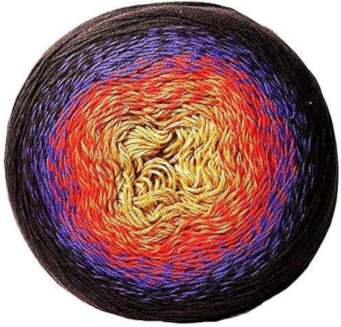Yarn Art Flowers 55% Cotton 45% Acrylic 250gr 1094yds Multicolor Rainbow Crochet Sport Yarn (265)...