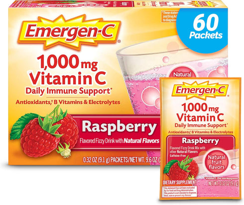 Emergen-C 1000mg Vitamin C Powder, with Antioxidants, B Vitamins and Electrolytes, Vitamin C Supplements for Immune Support, Caffeine Free Drink M...