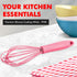 Chef Craft Premium Silicone Wire Cooking Whisk, 10.5 inch, Pink...