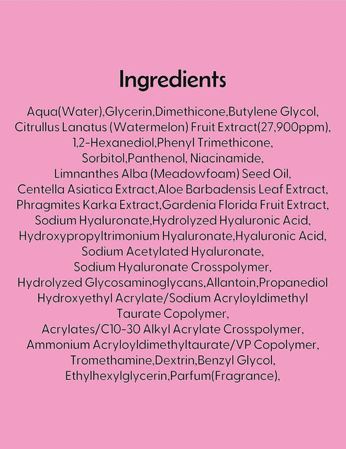 Watermelon Moisture Gel Cream 2.36 fl. oz. Hydrating Facial Moisturizer & Gel Cream with 8 Hyaluronic Acid | Nourishing Facial Cream Gel Moisturiz...