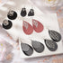 SUNNYCLUE 84Pcs DIY 10 Pairs Tree of Life Charms Faux Leather Teardrop Round Charm Black Red Stamping Faux Leather Earring Making Starter Kit Leaf...