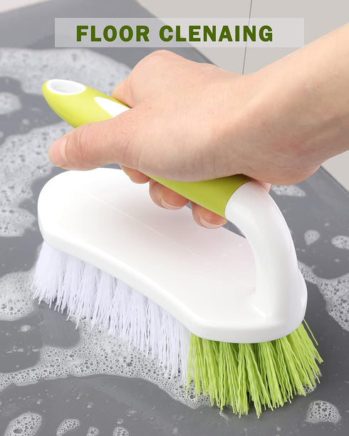 Scrub Brush, Heavy Duty Scrubbing Brushes for Cleaning with Comfortable Grip for Shower, Bathroom, Sink, Kitchen, Bathtub, Floor Cleaning, 3 Pcs...