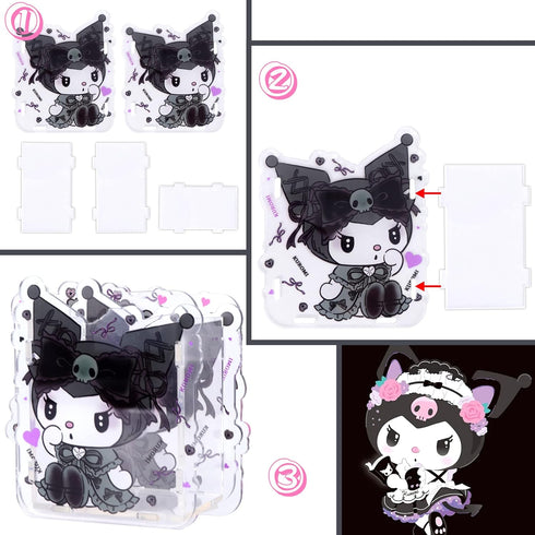 Anime Kuromi Desktop Desk Office Supplies Container Ceramics Pen Holder for Desk Cute Pencil Cup Pot Makeup Brush Holder Mini Box S...