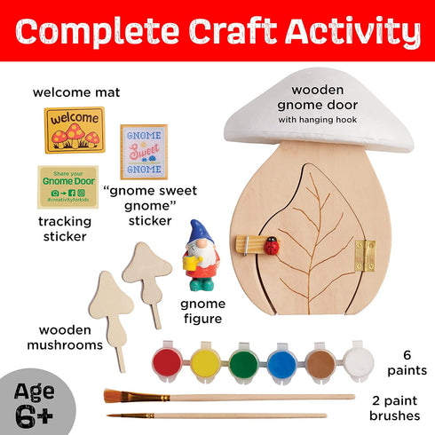 Creativity for Kids Gnome Garden Door - Painting Arts and Crafts for Boys and Girls, Kids Activities for Ages 6-8+...
