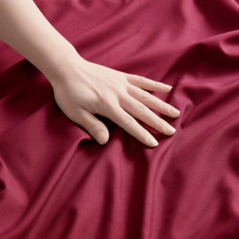 Nestl Burgundy Pillow Cases - Queen Size Set of 2, Soft 1800 Microfiber Pillow Cases, Envelope Closure, 20x30 Inches...