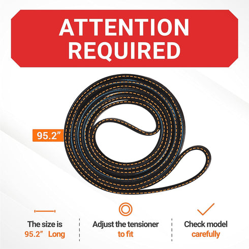 Ultra Durable 8547157 Dryer Drum Belt 95.2in Replacement Part by BlueStars - Exact Fit for Whirlpool & Kenmore Dryers - Replaces WP8547157 AP6013152