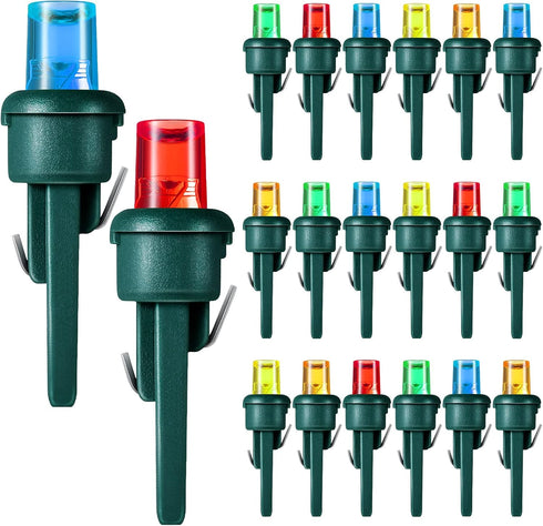Honoson 120 Count 5 mm LED Halloween Replacement Bulbs Bulk Wide Angle Christmas Light Xmas Tree String Replacement Festival Light Decoration (Gre...