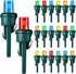 Honoson 120 Count 5 mm LED Halloween Replacement Bulbs Bulk Wide Angle Christmas Light Xmas Tree String Replacement Festival Light Decoration (Gre...